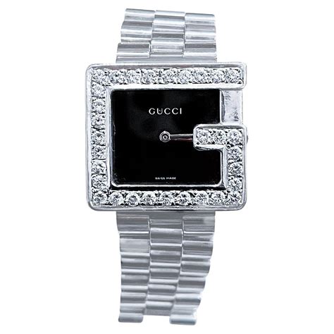 gucci black watch|gucci watch black diamond bezel.